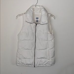 White puffy vest